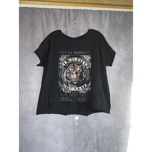 Pilcro Women's Vintage Look Distressed Concert Tee Midnight Wildcats 1979 MEDIUM